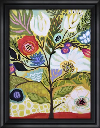 Framed Flower Tree I Print