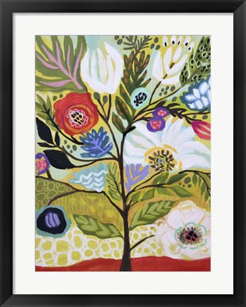 Framed Flower Tree I Print