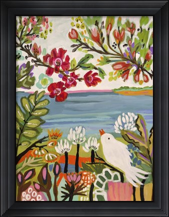 Framed Birds in the Garden II Print