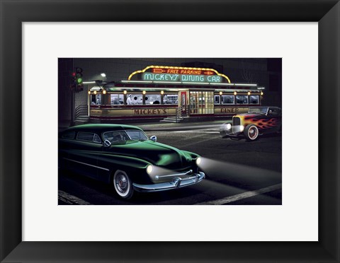 Framed Diners and Cars II Print