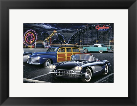 Framed Diners and Cars III Print
