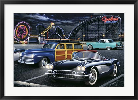 Framed Diners and Cars III Print