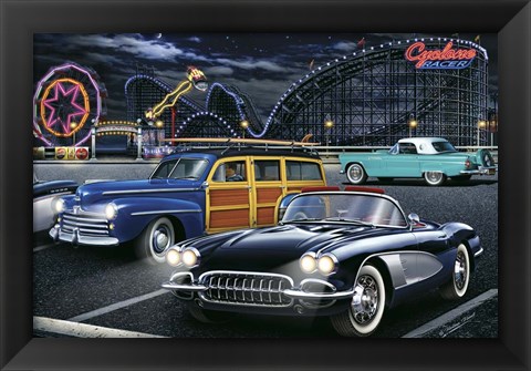 Framed Diners and Cars III Print