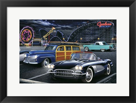 Framed Diners and Cars III Print