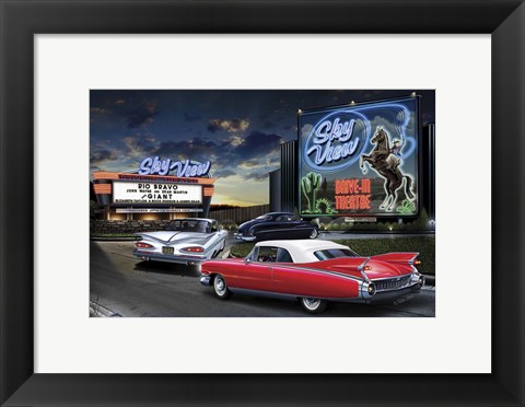 Framed Diners and Cars IV Print