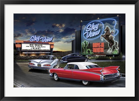 Framed Diners and Cars IV Print