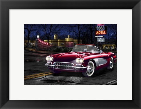 Framed Diners and Cars V Print