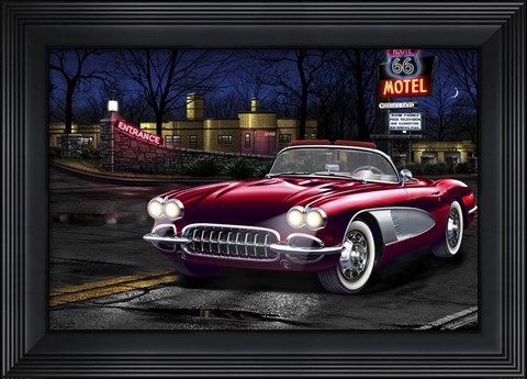 Framed Diners and Cars V Print