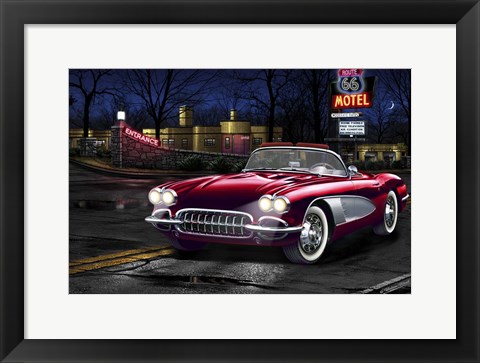 Framed Diners and Cars V Print