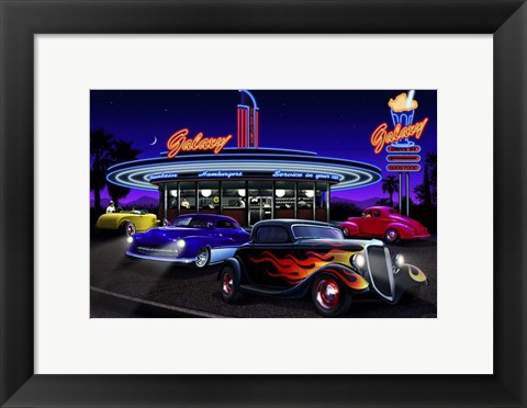 Framed Diners and Cars VII Print