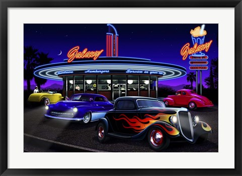 Framed Diners and Cars VII Print