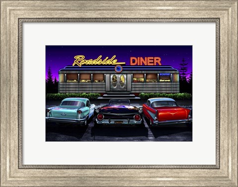 Framed Diners and Cars VIII Print