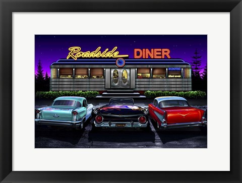 Framed Diners and Cars VIII Print