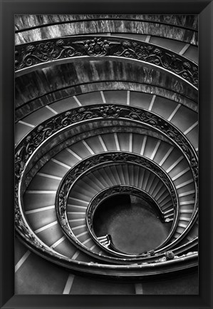 Framed Rome Staircase Black/White Print