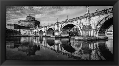 Framed St Angelo Rome Black/White Print