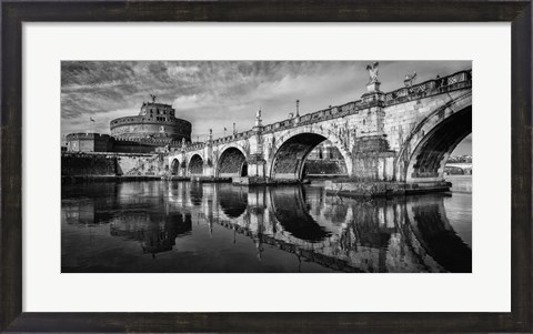 Framed St Angelo Rome Black/White Print