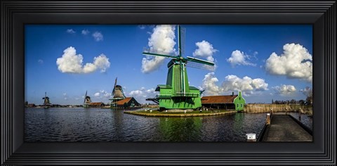 Framed Dutch Windmills Print