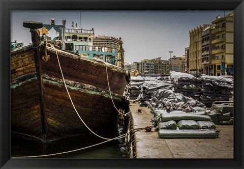 Framed Dubai Old Boat Print