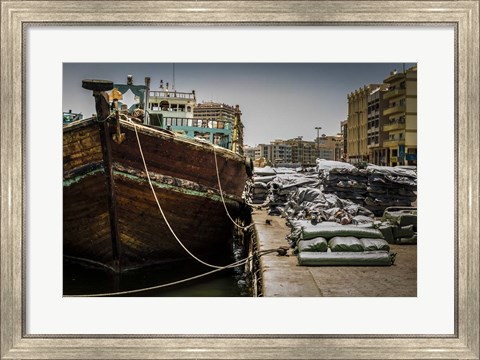 Framed Dubai Old Boat Print