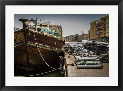 Framed Dubai Old Boat Print