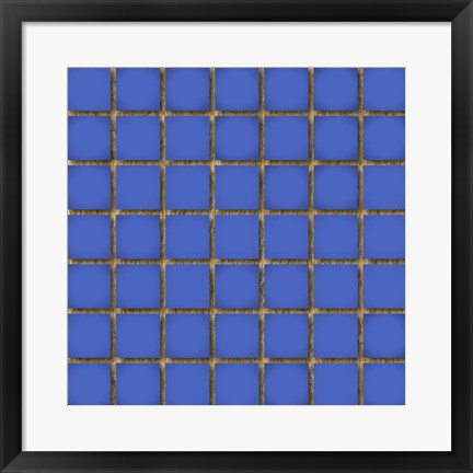 Framed Blue and Gold 10 Print