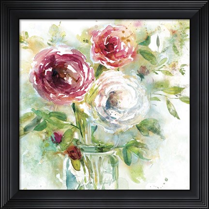 Framed Garden Jar I Print