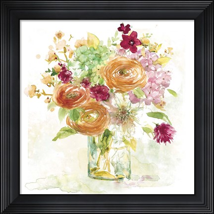 Framed Garden Jar III Print