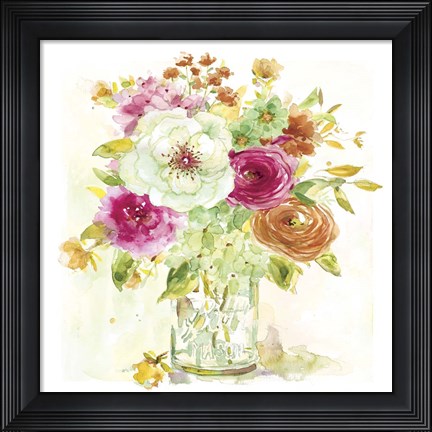 Framed Garden Jar IV Print