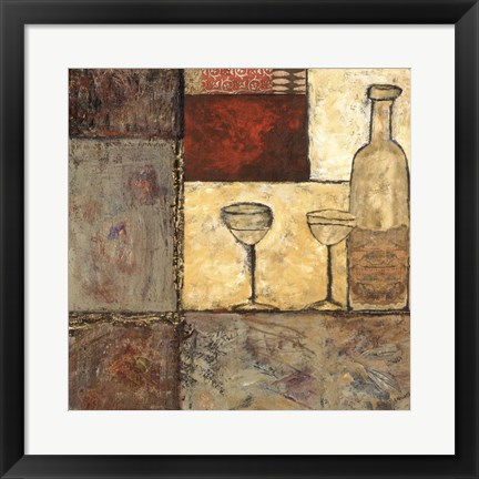 Framed Wine for Two I Print