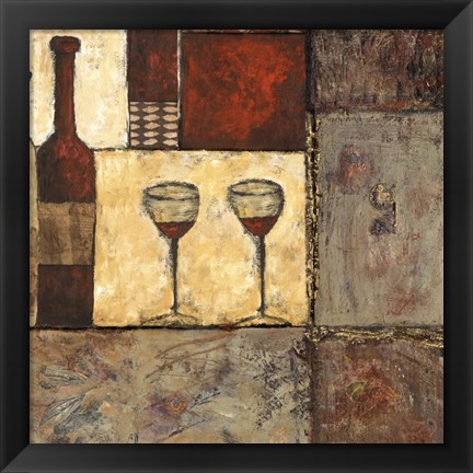 Framed Wine for Two II Print