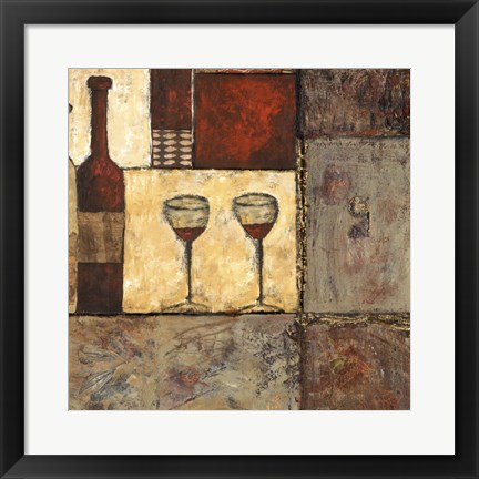 Framed Wine for Two II Print