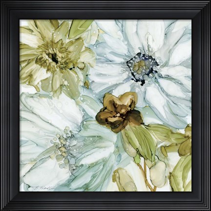 Framed Seaglass Garden I Print