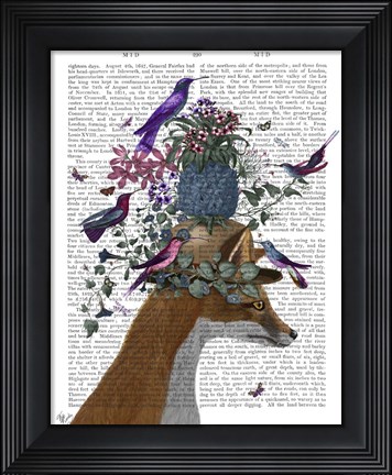 Framed Fox Birdkeeper with Pineapple Print