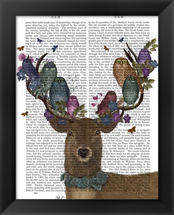 Framed Deer Birdkeeper, Owls Print