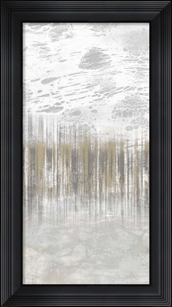 Framed Neutral Staggered Lines I Print