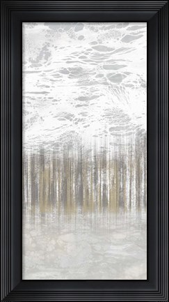 Framed Neutral Staggered Lines II Print