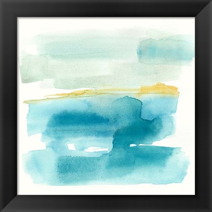 Framed Liquid Horizon I Print