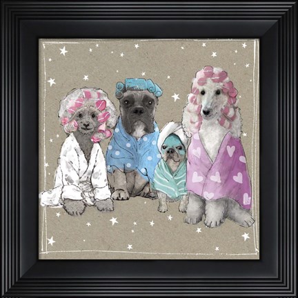 Framed Fancypants Wacky Dogs I Print