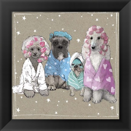 Framed Fancypants Wacky Dogs I Print