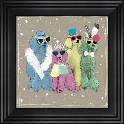 Framed Fancypants Wacky Dogs II Print