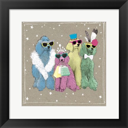 Framed Fancypants Wacky Dogs II Print