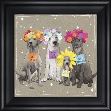 Framed Fancypants Wacky Dogs V Print