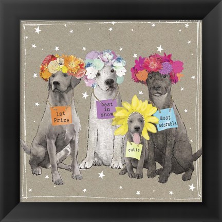 Framed Fancypants Wacky Dogs V Print