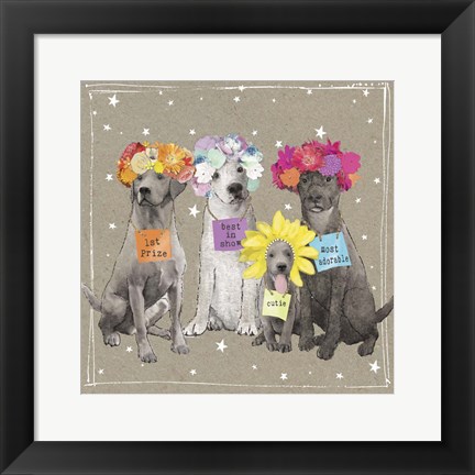 Framed Fancypants Wacky Dogs V Print