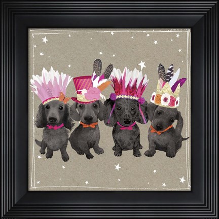 Framed Fancypants Wacky Dogs VII Print