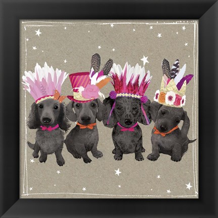 Framed Fancypants Wacky Dogs VII Print