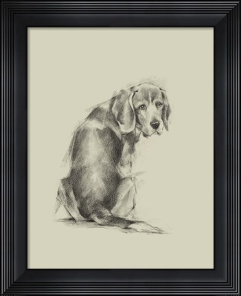 Framed Puppy Dog Eyes I Print