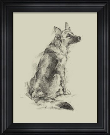 Framed Puppy Dog Eyes V Print