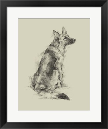 Framed Puppy Dog Eyes V Print