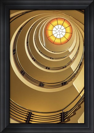 Framed Yellow Staircase 2 Print